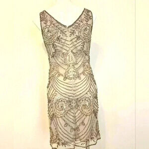 PRELUDE 💯 Rayon Beaded Sequin Evening Dress Size 4